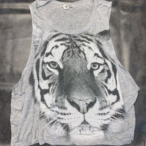 gray tiger tank top